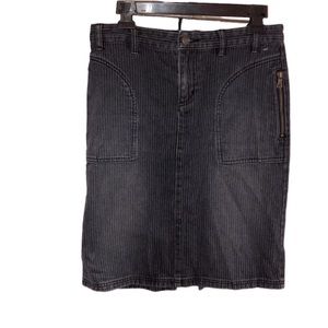 Vintage 90’s pinstripe Armani exchange a/x skirt 6 stretchy 15” across 23” long